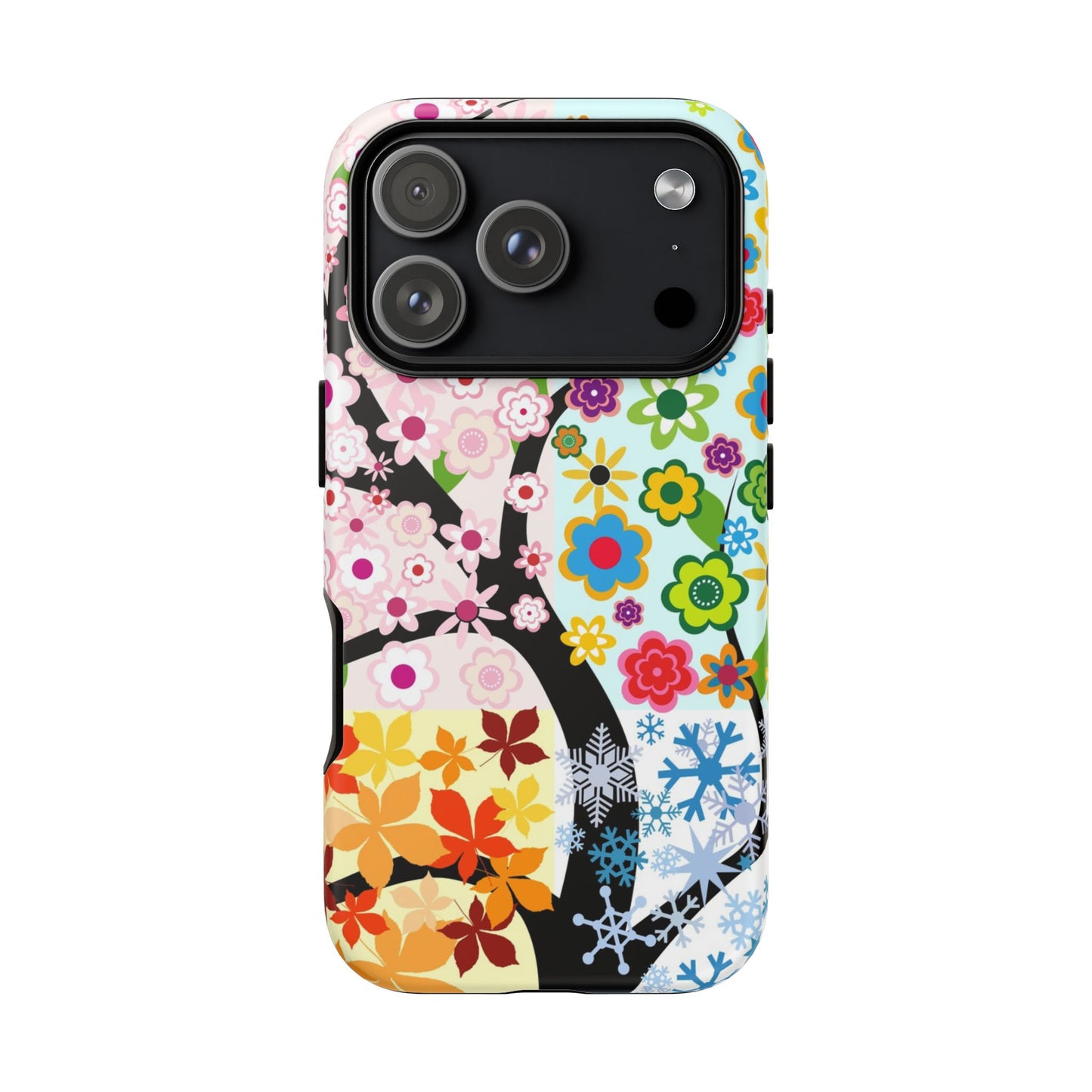 Four Seasons: Fall, Winter, Spring and Summer inspired phone case for iPhone, Samsung Galaxy and Google Pixel devices