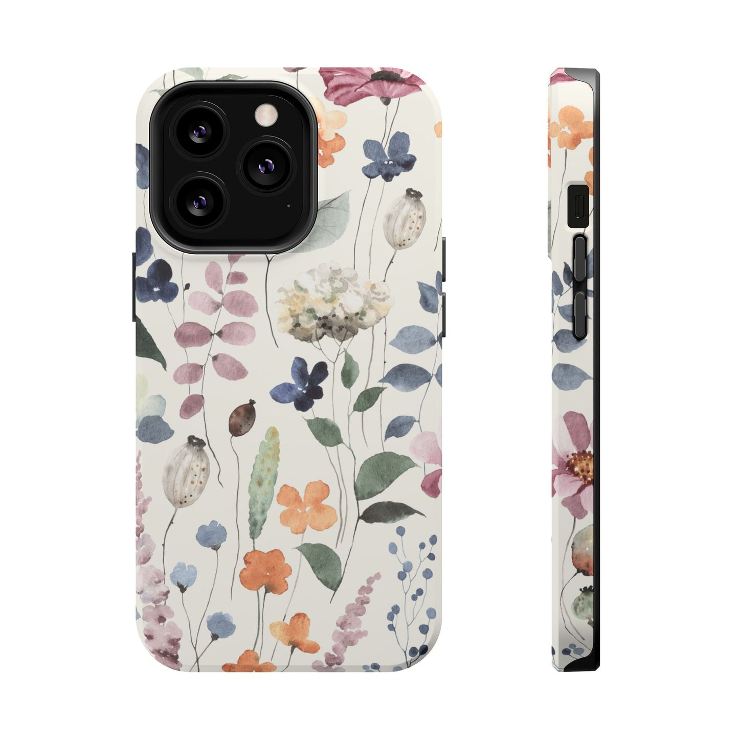 Floral prints phone case for iPhone (MagSafe version)