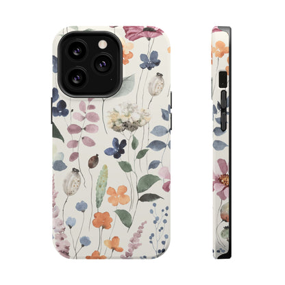 Floral prints phone case for iPhone (MagSafe version)