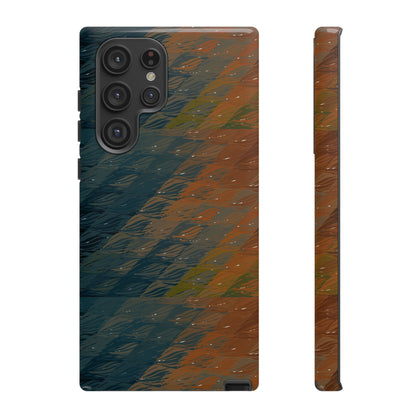 BRUE: Brown + Blue Geometric case for iPhone, Galaxy and Pixel