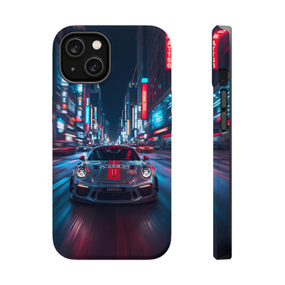 Urban Racer (MagSafe version): Neon Car Inspired iPhone Case for Men