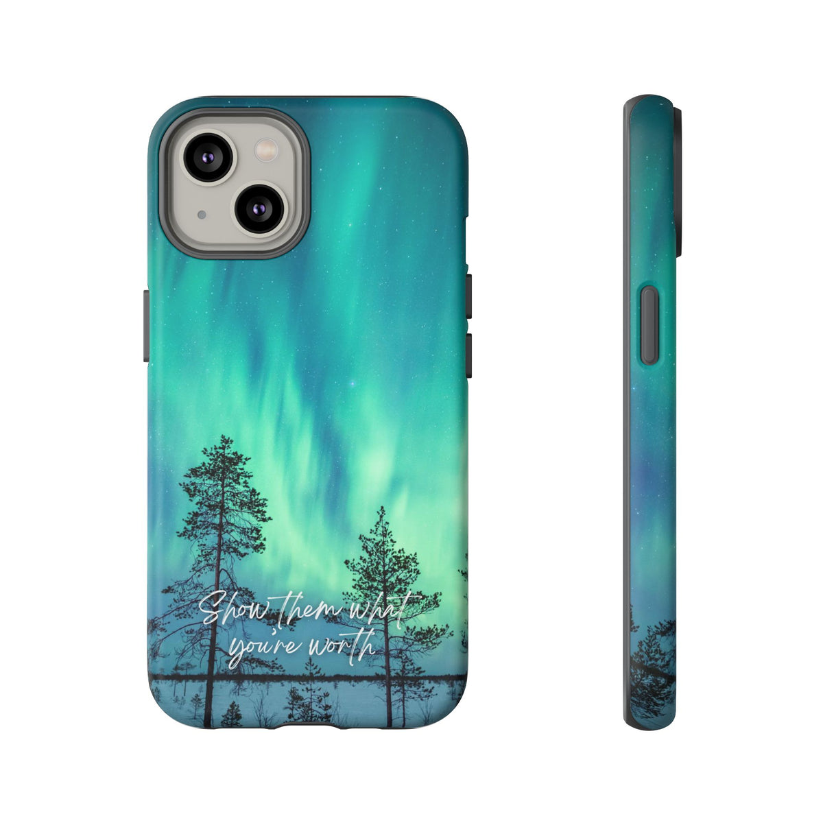 Show Them What You're Worth: Aurora Borealis-Inspired phone case for iPhone, Samsung Galaxy and Pixel devices