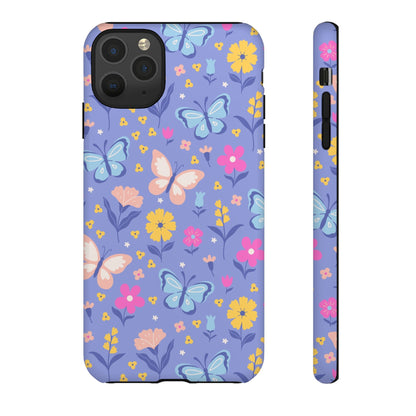 Lavender Butterflies: Tough Phone Case for iPhone, Samsung Galaxy and Google Pixel