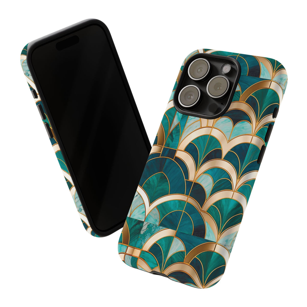 Emerald Deco: Vintage Plush Phone Case for iPhone, Samsung Galaxy and Google Pixel devices