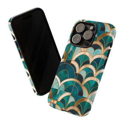 Emerald Deco: Vintage Plush Phone Case for iPhone, Samsung Galaxy and Google Pixel devices