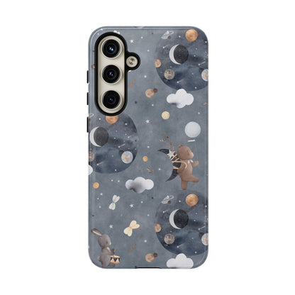 Moon, Bear and Bunny: Cute phone case for iPhone, Samsung Galaxy and Google Pixel devices