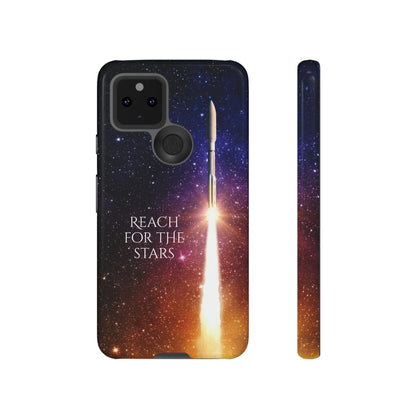 Reach for the stars: rocket illustrated phone case for iPhone, Samsung Galaxy and Pixel devices