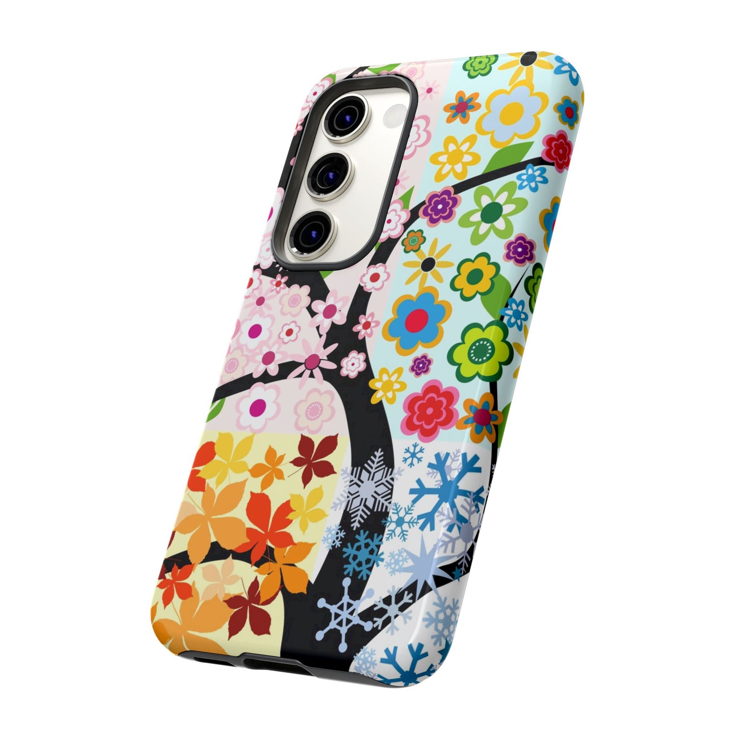 Four Seasons: Fall, Winter, Spring and Summer inspired phone case for iPhone, Samsung Galaxy and Google Pixel devices
