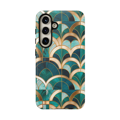 Emerald Deco: Vintage Plush Phone Case for iPhone, Samsung Galaxy and Google Pixel devices