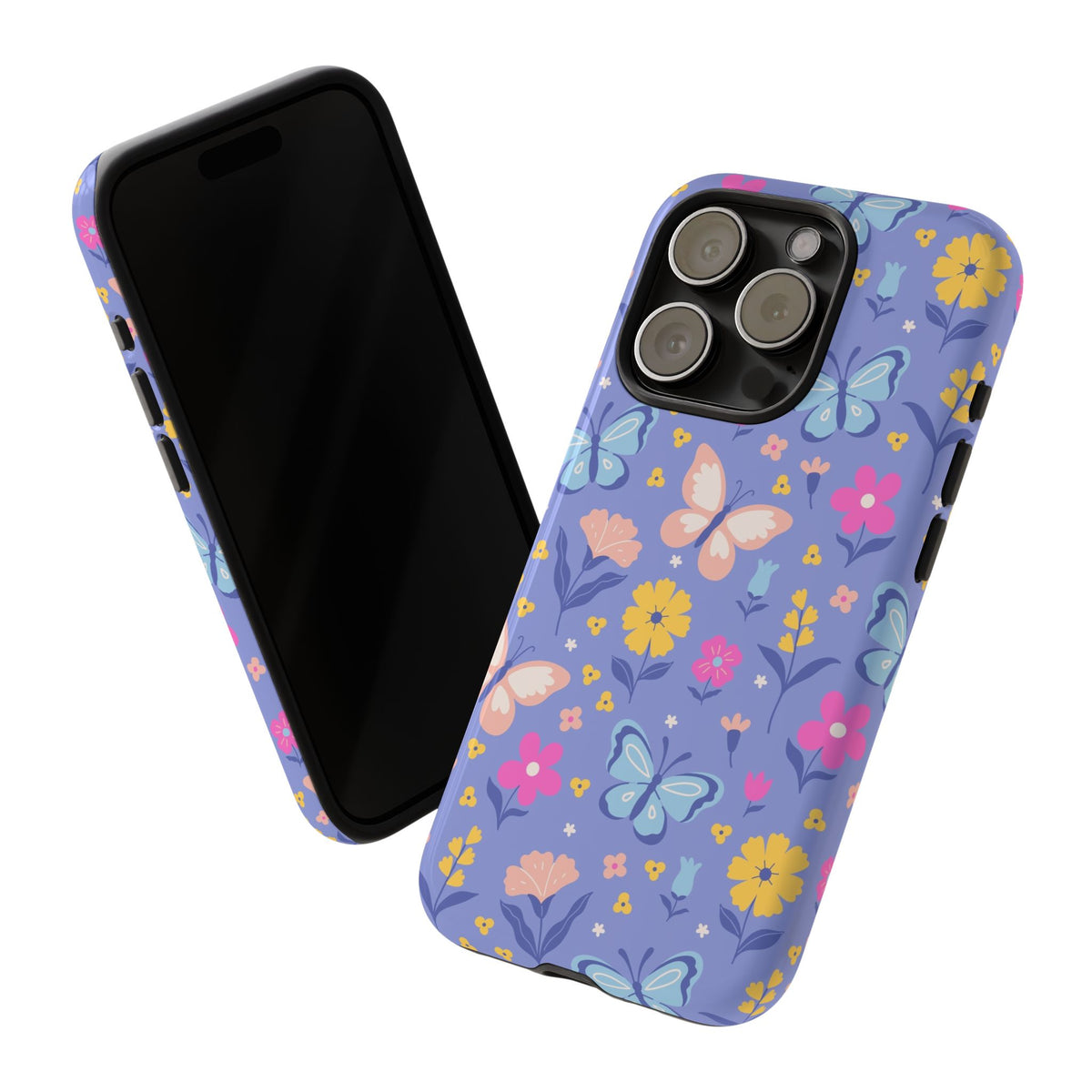 Lavender Butterflies: Tough Phone Case for iPhone, Samsung Galaxy and Google Pixel