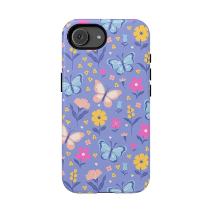 Lavender Butterflies: Tough Phone Case for iPhone, Samsung Galaxy and Google Pixel