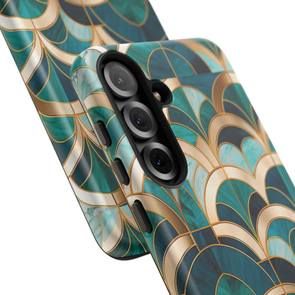 Emerald Deco: Vintage Plush Phone Case for iPhone, Samsung Galaxy and Google Pixel devices