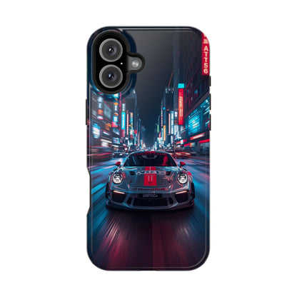 Urban Racer (MagSafe version): Neon Car Inspired iPhone Case for Men