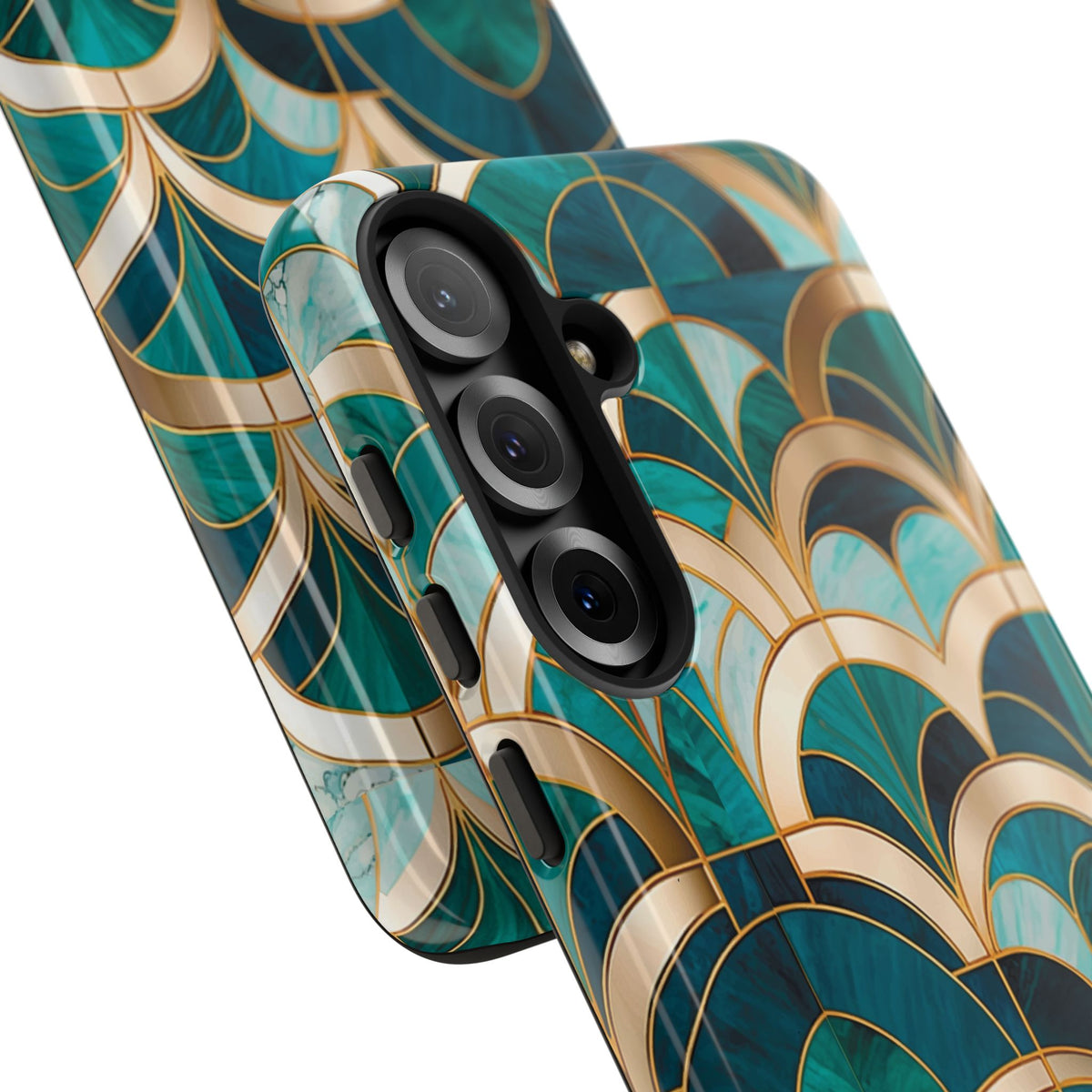 Emerald Deco: Vintage Plush Phone Case for iPhone, Samsung Galaxy and Google Pixel devices