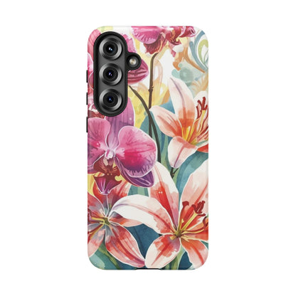 Hibiscus & Orchid Bloom Case: Floral Beauty for Your Samsung Galaxy S Series