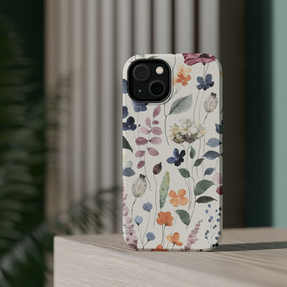 Floral prints phone case for iPhone (MagSafe version)
