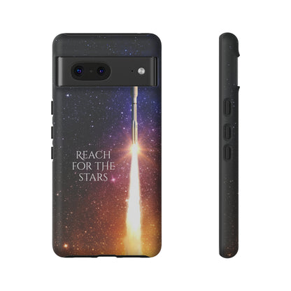 Reach for the stars: rocket illustrated phone case for iPhone, Samsung Galaxy and Pixel devices