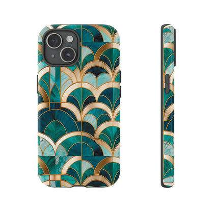 Emerald Deco: Vintage Plush Phone Case for iPhone, Samsung Galaxy and Google Pixel devices