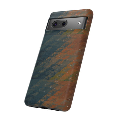 BRUE: Brown + Blue Geometric case for iPhone, Galaxy and Pixel