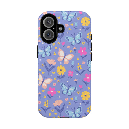 Lavender Butterflies: Tough Cases for iPhone, Samsung Galaxy and Google Pixel