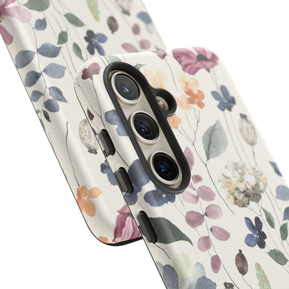 Floral prints phone case for iPhone, Samsung Galaxy and Pixel devices