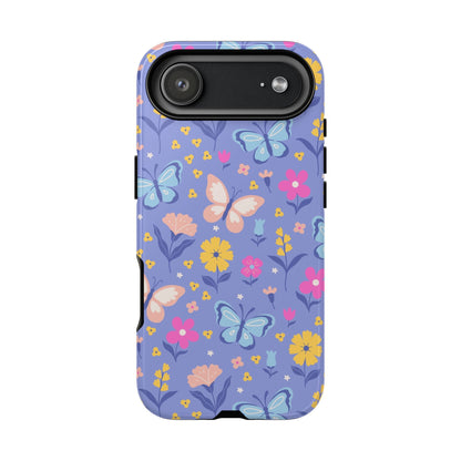 Lavender Butterflies: Tough Phone Case for iPhone, Samsung Galaxy and Google Pixel
