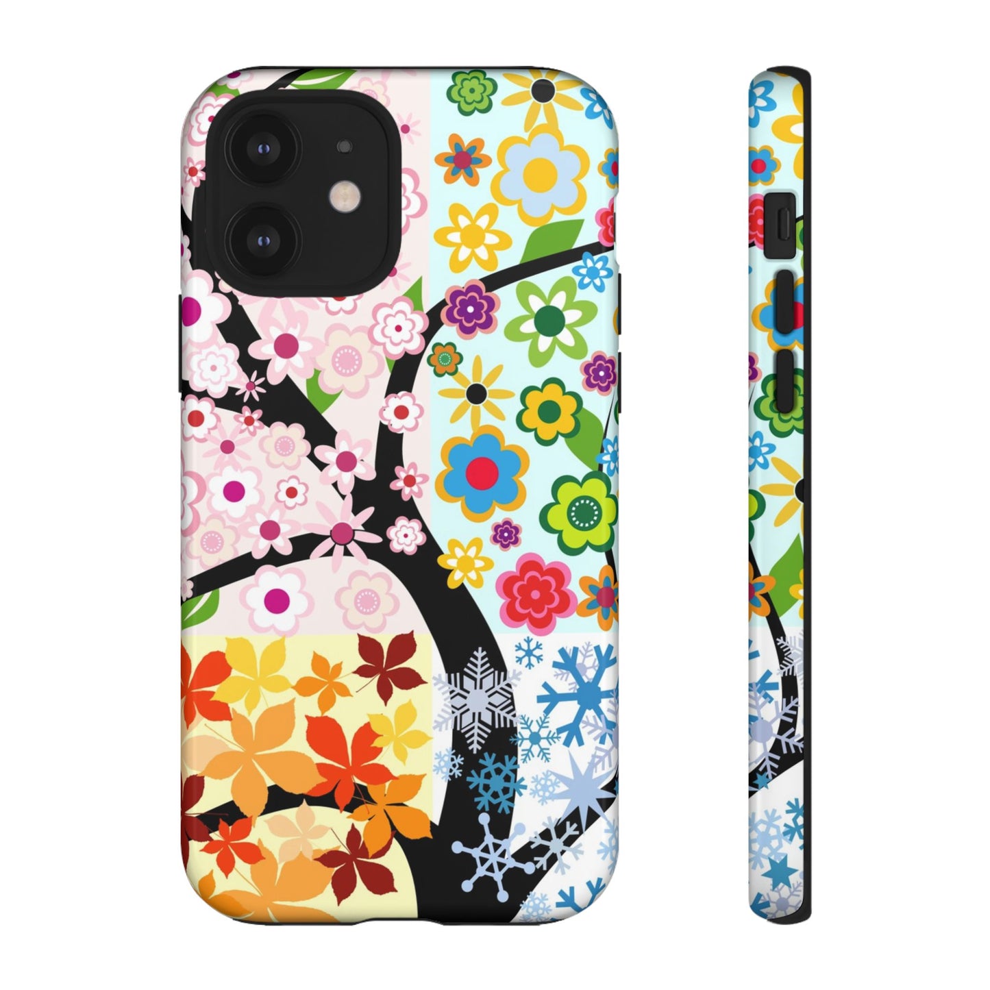 Four Seasons: Fall, Winter, Spring and Summer inspired phone case for iPhone, Samsung Galaxy and Google Pixel devices