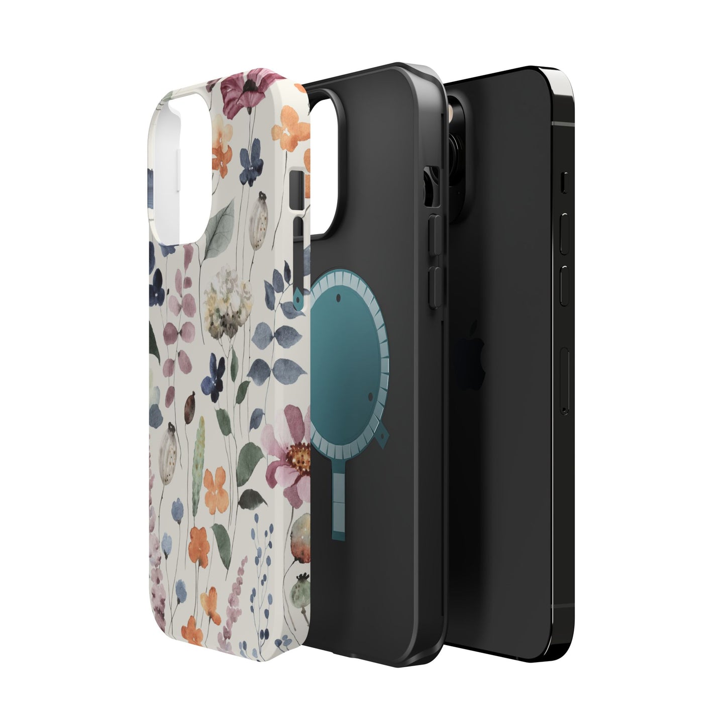 Floral prints phone case for iPhone (MagSafe version)
