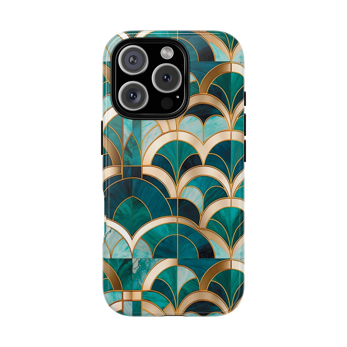 Emerald Deco: Vintage Plush Phone Case for iPhone, Samsung Galaxy and Google Pixel devices
