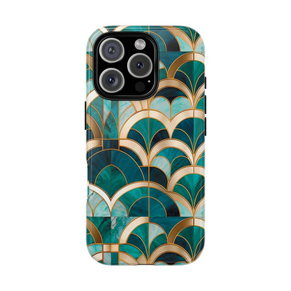 Emerald Deco: Vintage Plush Phone Case for iPhone, Samsung Galaxy and Google Pixel devices