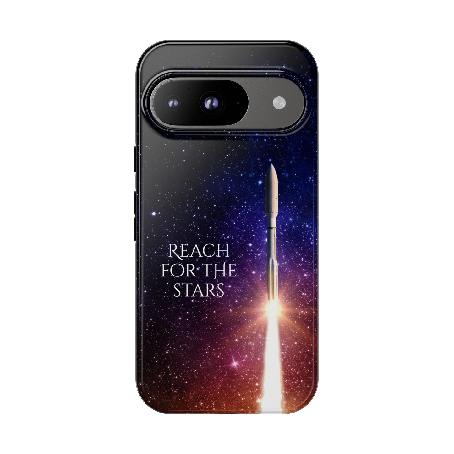 Reach for the Stars: Rocket-illustrated phone case for iPhone, Samsung Galaxy and Pixel devices