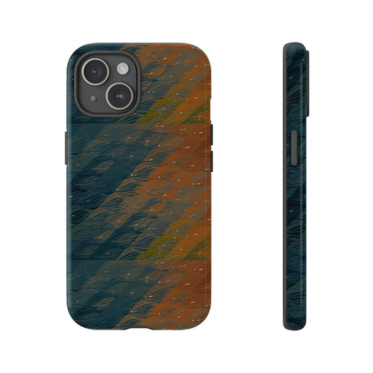 BRUE: Brown + Blue Geometric case for iPhone, Galaxy and Pixel