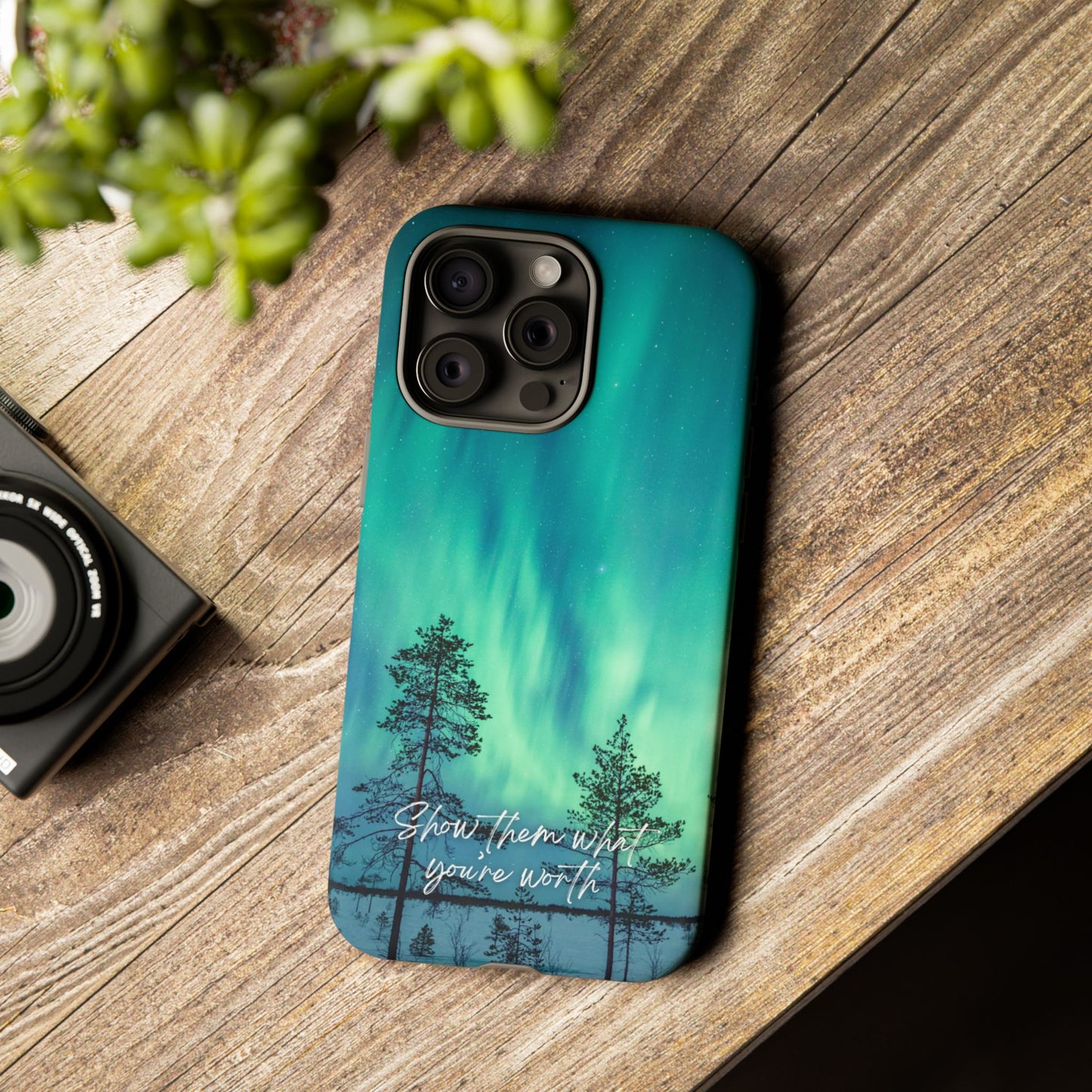Show them what you're worth: Aurora borealis-inspired phone case for iPhone, Galaxy and Pixel devices