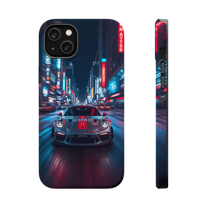 Urban Racer (MagSafe version): Neon Car Inspired iPhone Case for Men