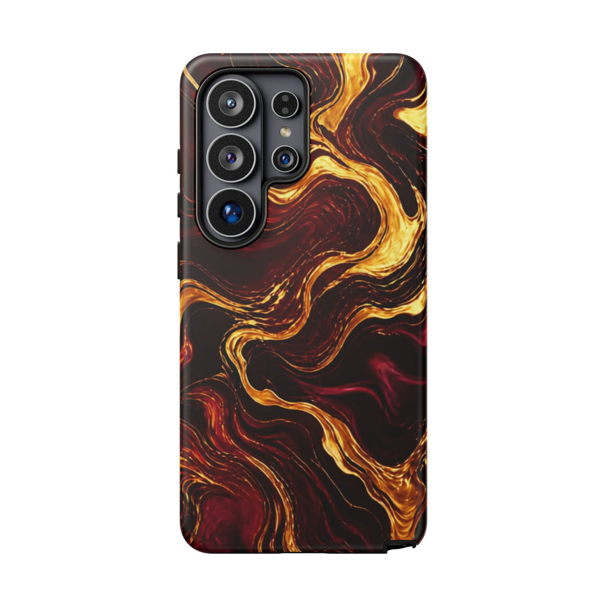 Molten Gold and Maroon Waves: Elegant Phone Case for iPhone, Samsung Galaxy and Google Pixel devices
