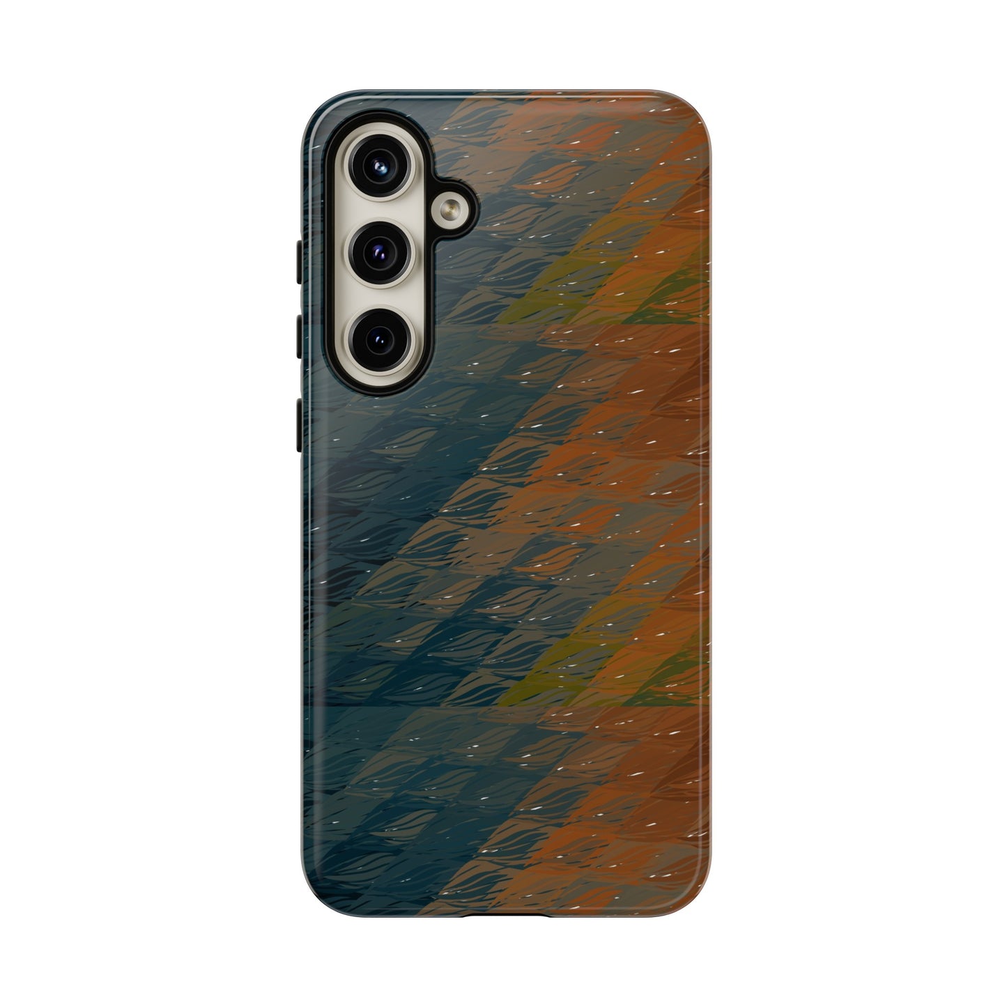 BRUE: Brown + Blue Geometric case for iPhone, Galaxy and Pixel