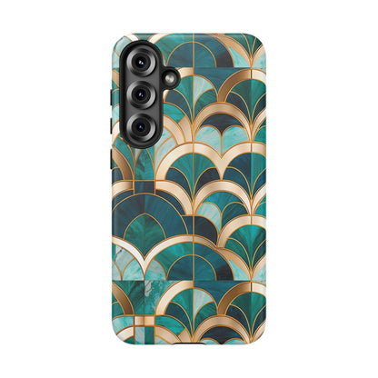 Emerald Deco: Vintage Plush Phone Case for iPhone, Samsung Galaxy and Google Pixel devices