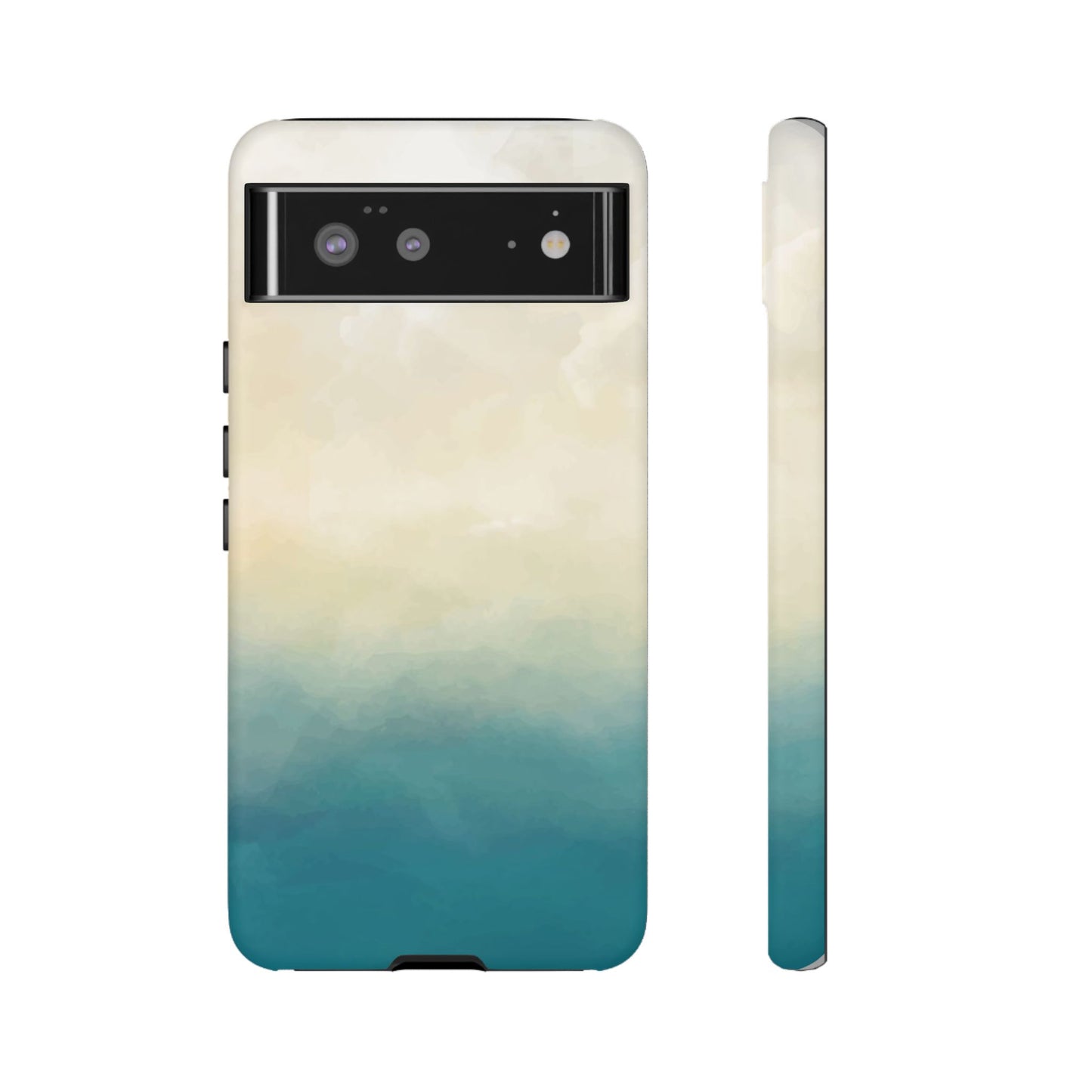 海と砂のグラデーションケース：iPhone、Galaxy、Google Pixelデバイス用ビーチ風スマホケース