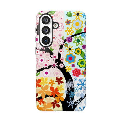 Four Seasons: Fall, Winter, Spring and Summer inspired phone case for iPhone, Samsung Galaxy and Google Pixel devices