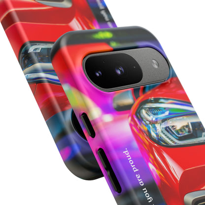 Don't Stop Until You Are Proud: Sports Car illustrated phone case for iPhone, Samsung Galaxy and Google Pixel