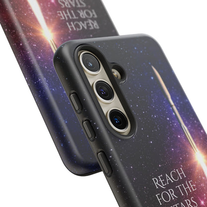 Reach for the Stars: Rocket-illustrated phone case for iPhone, Samsung Galaxy and Pixel devices