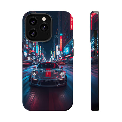 Urban Racer (MagSafe version): Neon Car Inspired iPhone Case for Men