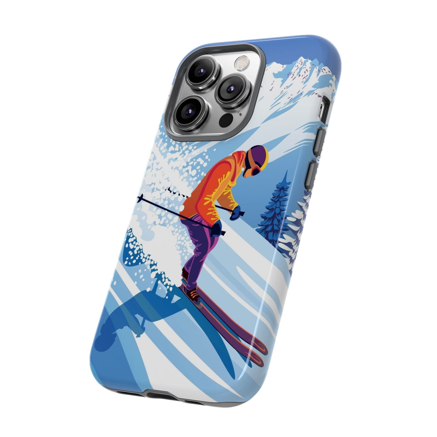 Glacier Rush: Ice Ski inspired phone case for iPhone, Samsung Galaxy and Google  Pixel devices