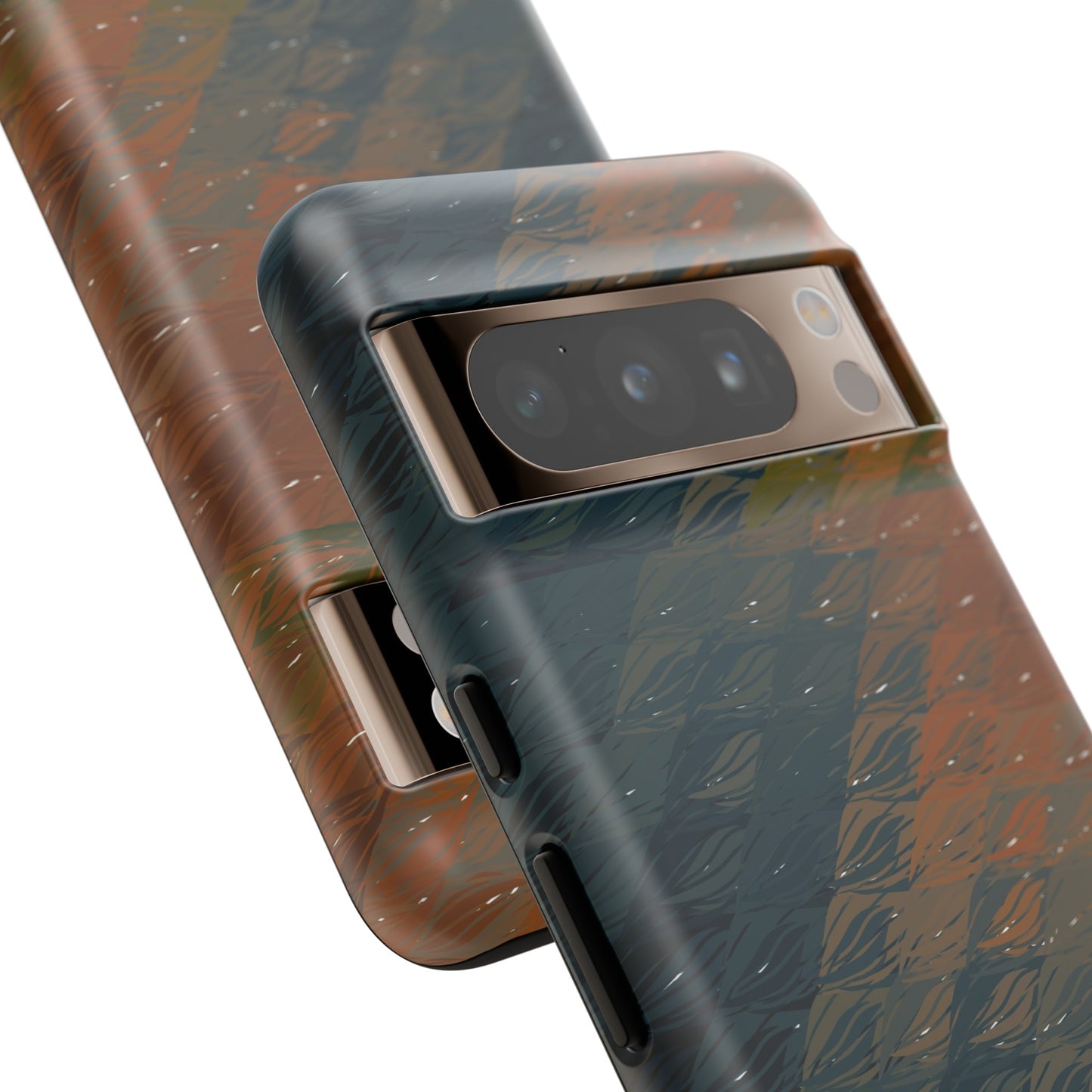 BRUE: Brown + Blue Geometric case for iPhone, Galaxy and Pixel