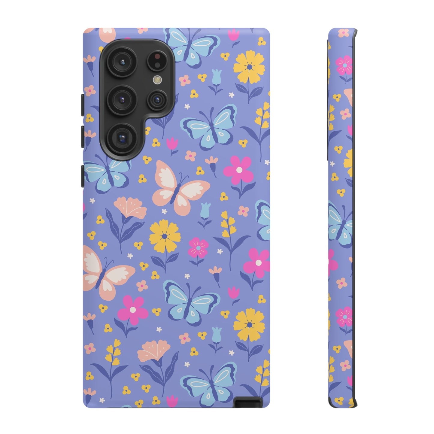 Lavender Butterflies: Tough Cases for iPhone, Samsung Galaxy and Google Pixel