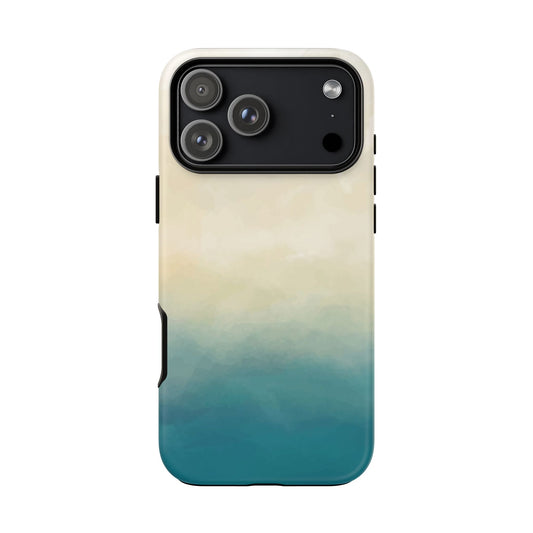 海と砂のグラデーションケース：iPhone、Galaxy、Google Pixelデバイス用ビーチ風スマホケース