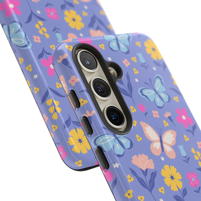 Lavender Butterflies: Tough Phone Case for iPhone, Samsung Galaxy and Google Pixel