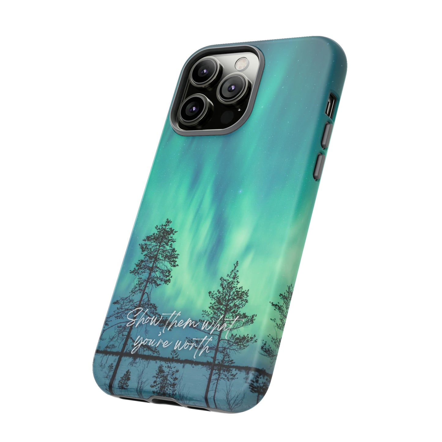 Show them what you're worth: Aurora borealis-inspired phone case for iPhone, Galaxy and Pixel devices