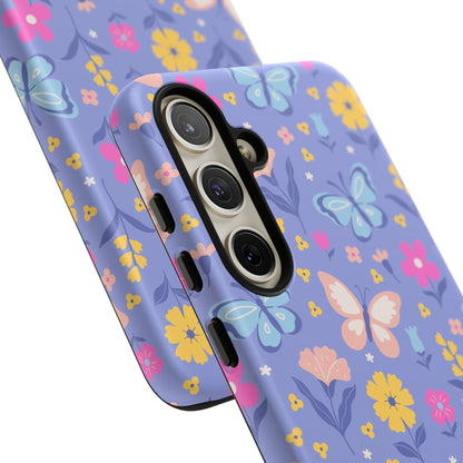 Lavender Butterflies: Tough Phone Case for iPhone, Samsung Galaxy and Google Pixel