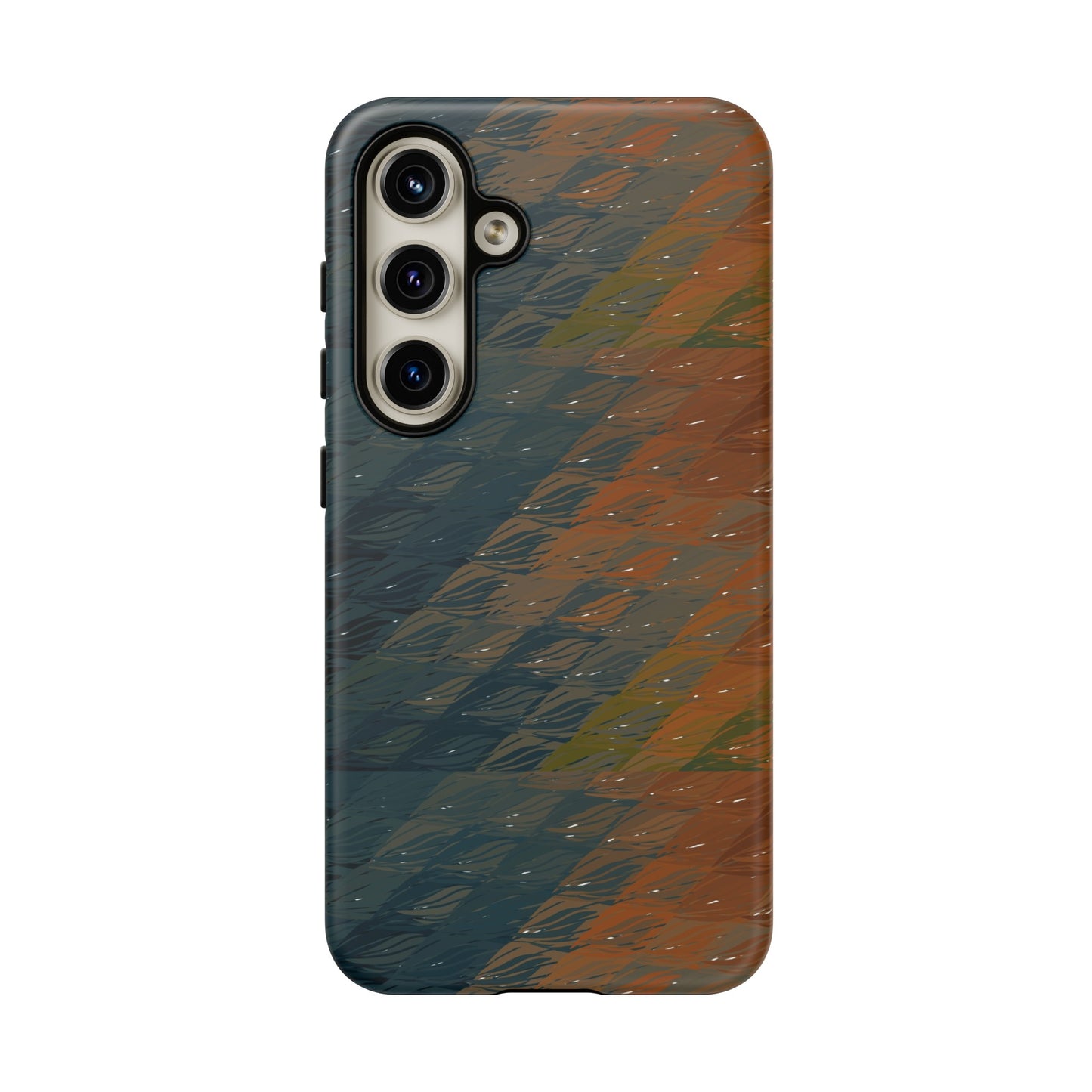 BRUE: Brown + Blue Geometric case for iPhone, Galaxy and Pixel